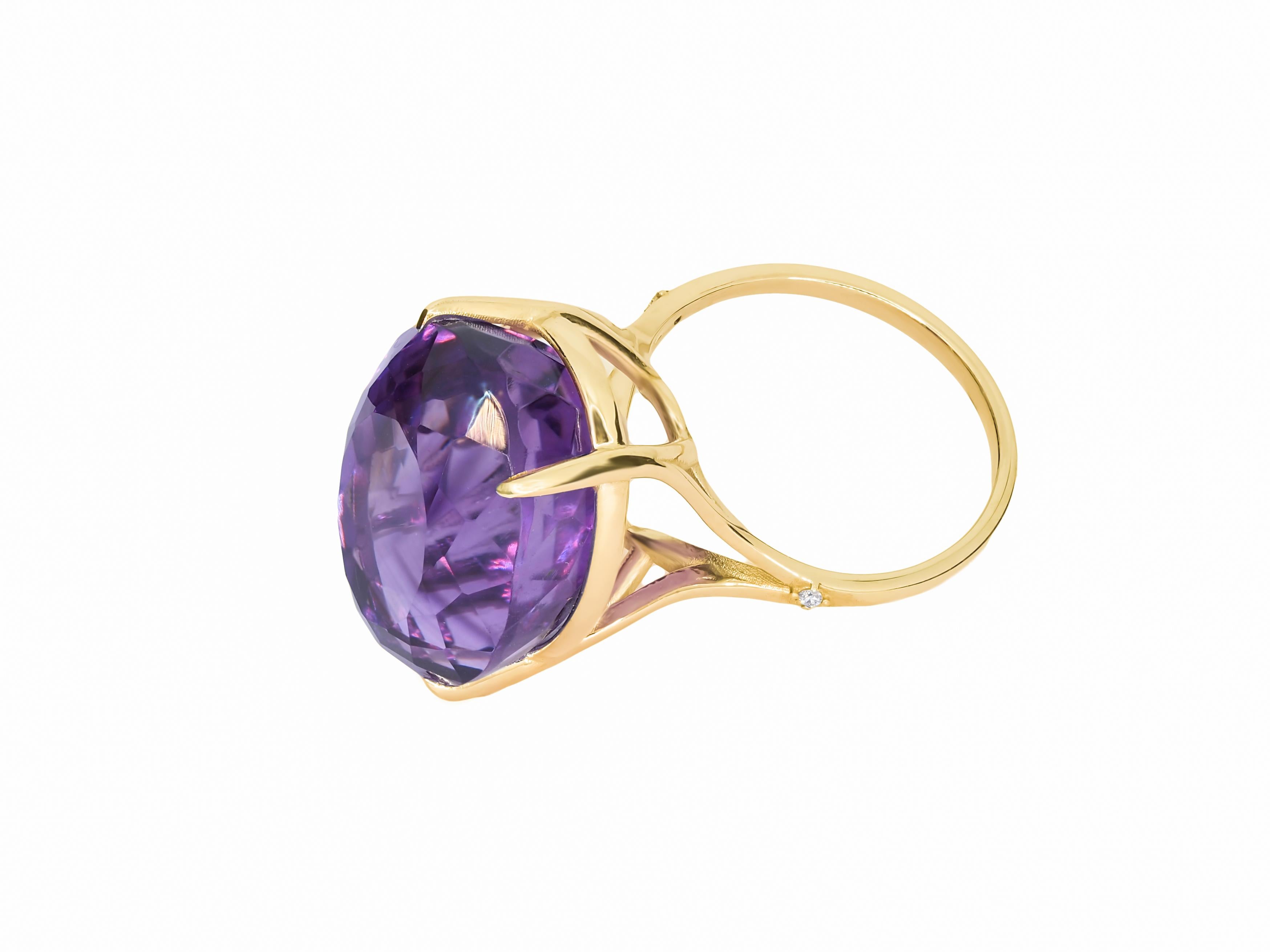 Im Angebot: Ring mit Amethyst und Diamanten () 2