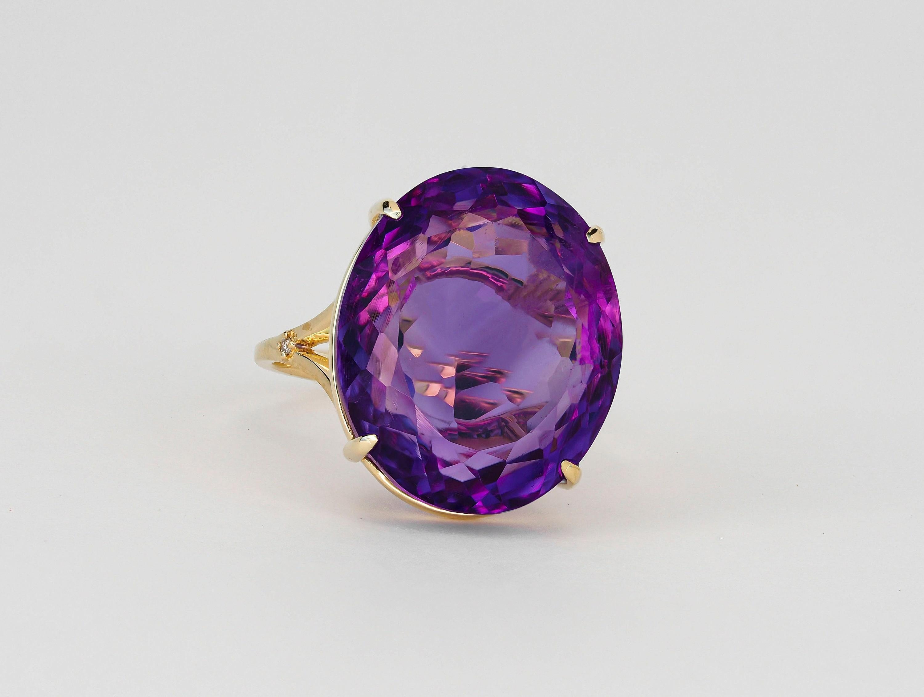 in vendita:  Anello con ametista e diamanti 8