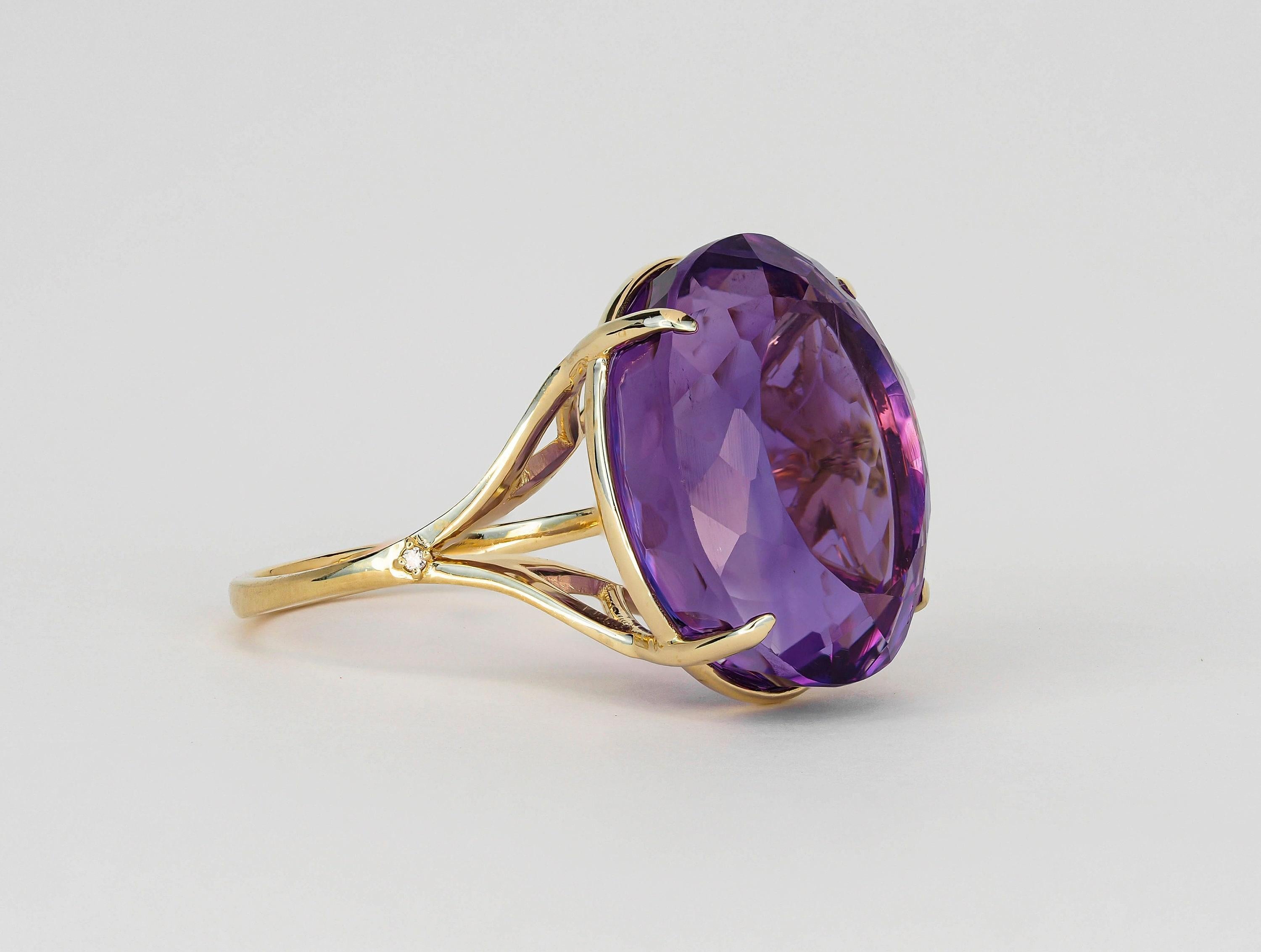 in vendita:  Anello con ametista e diamanti 9