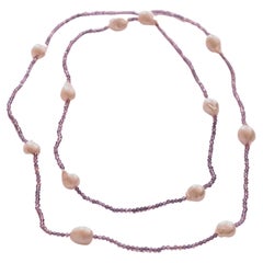 Amethyst And Freshwater Pearl Necklace