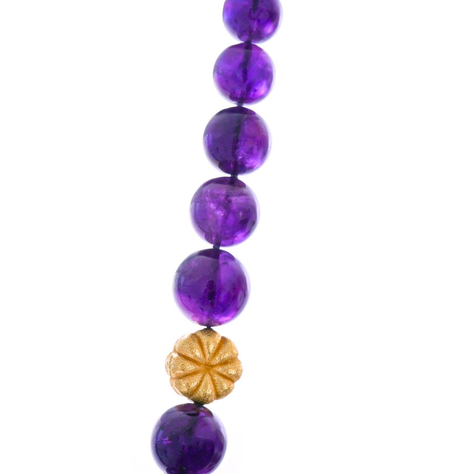 Amethyst and Gold Bead Necklace and Bracelet 1
