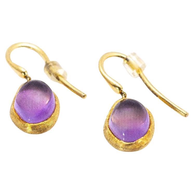 Amethyst and Gold BICEGO FRAME Earrings For Sale