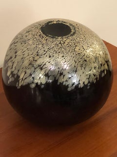 Amethyst and Gold Color Murano Glass Vase from 1960s