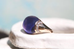 Bague Améthyste et Lapis en or 18ct par BIGLI