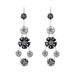 Amethyst and Lavender Amethyst Blossom Double-Tier Chandelier Earrings