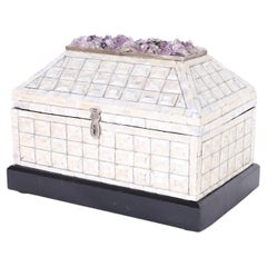 Vintage Amethyst and Mother of Pearl Lidded Box by Antony Redmile