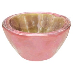 Amethyst and Pink Murano Glass Bowl with Avventurina
