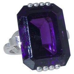 Amethyst and Platinum Ring, circa 1950