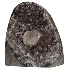 Amethyst and Red Druze Quartz, with Calcite Crystal Formation