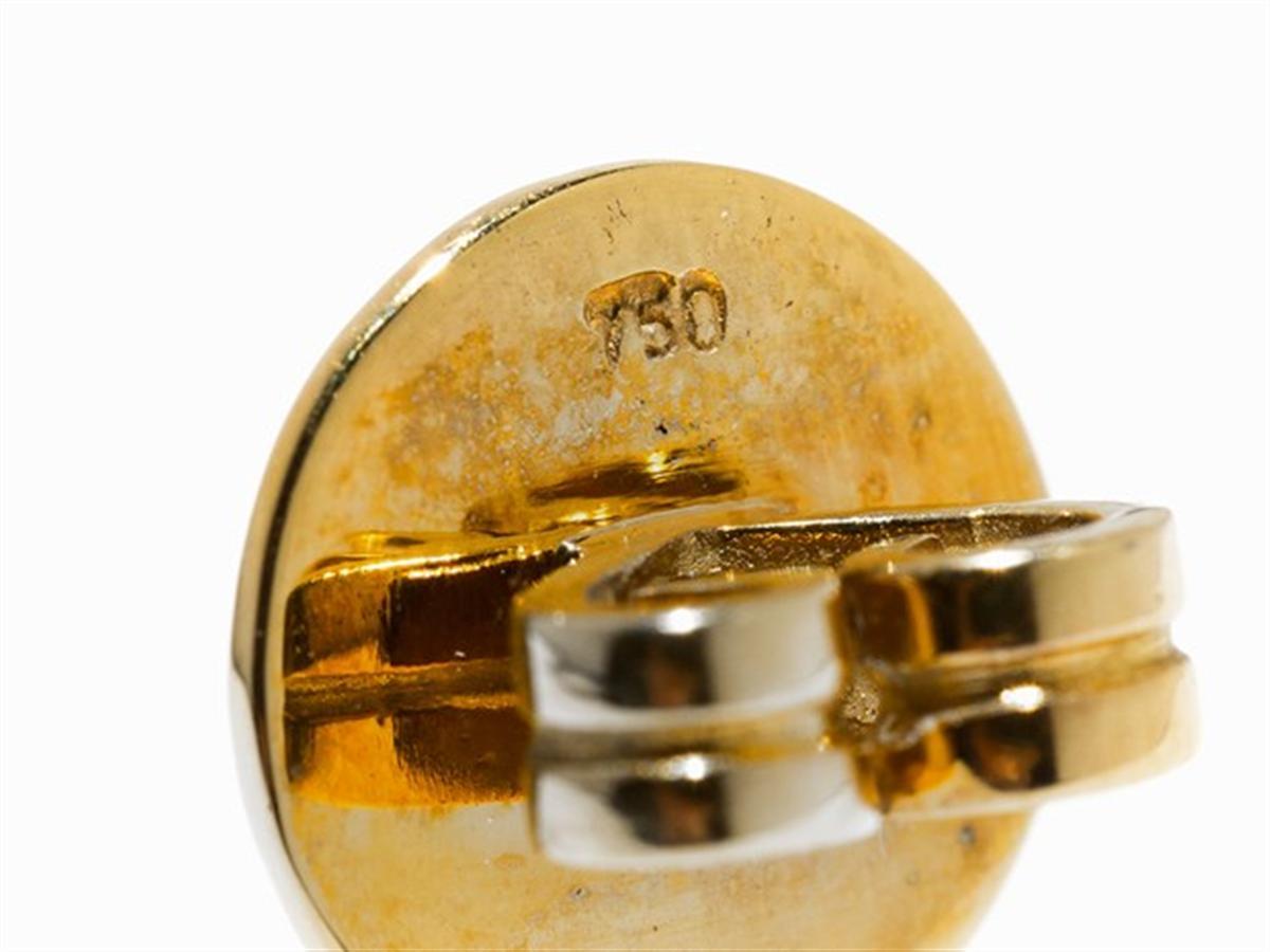 schöne lange Amethyst- und Saphir-Ohrringe aus 18 Karat Gold im Zustand „Neu“ im Angebot in Bad Kissingen, DE