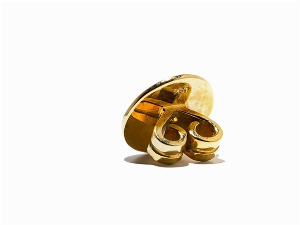 schöne lange Amethyst- und Saphir-Ohrringe aus 18 Karat Gold Damen im Angebot