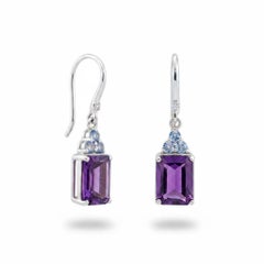 Amethyst and tanzanite earrings
