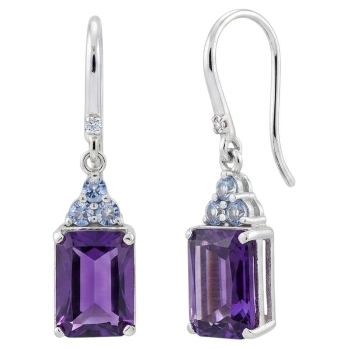 Amethyst and tanzanite earrings