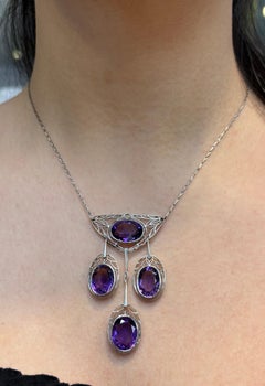 Amethyst Art Nouveau Necklace