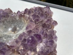 Posacenere in ametista di medie dimensioni, proveniente dall'Africa, XX secolo