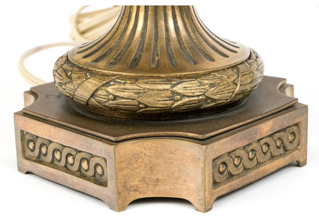 Amethyst Austrian Neoclassical Theme Campana Urn Mounted As A Lamp For Sale 5