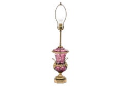Amethyst Austrian Neoclassical Theme Campana Urn Mounted As A Lamp