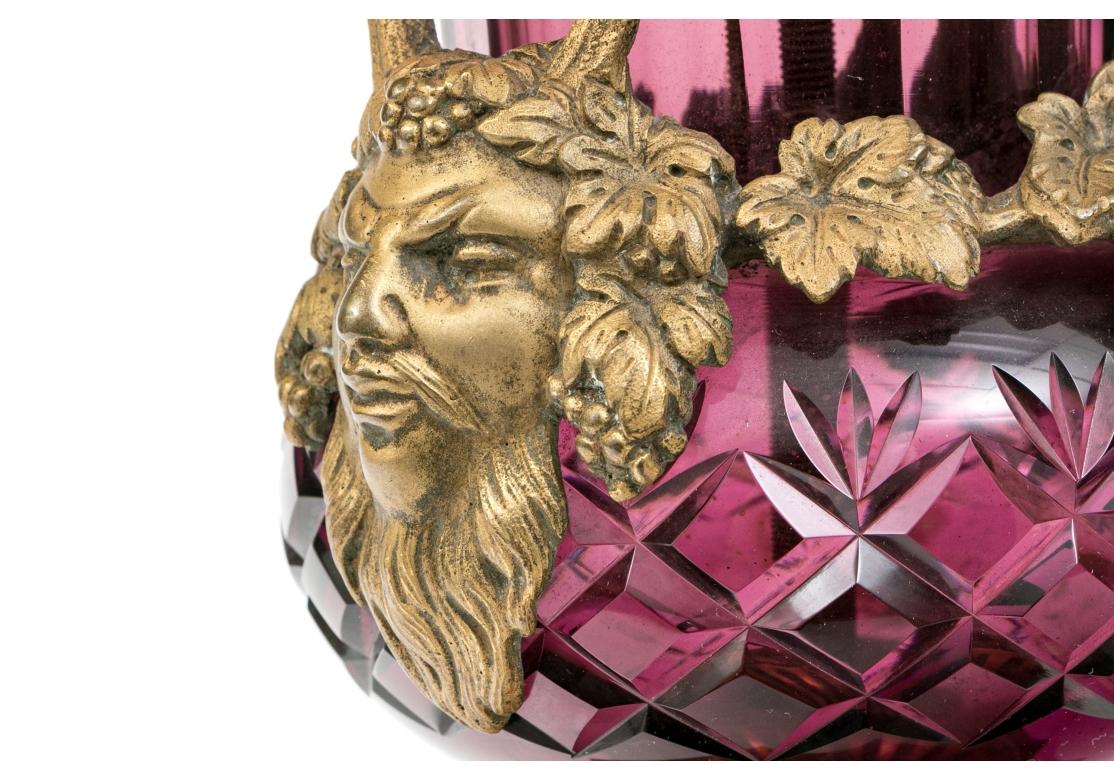 Amethyst Austrian Neoclassical Theme Campana Urn Mounted As A Lamp For Sale 3