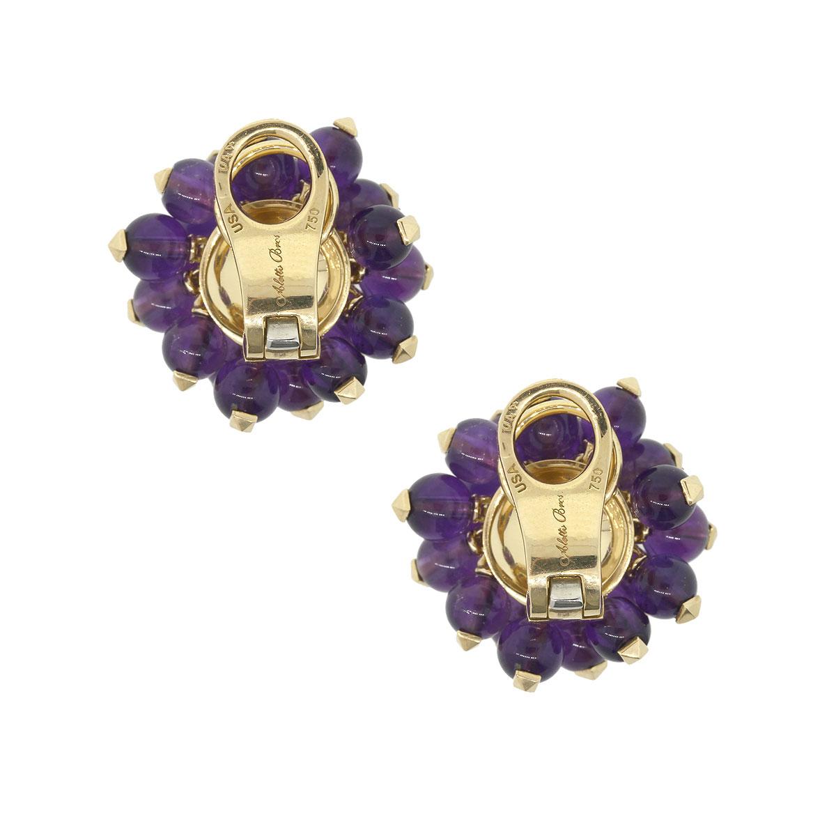 amethyst bead earrings