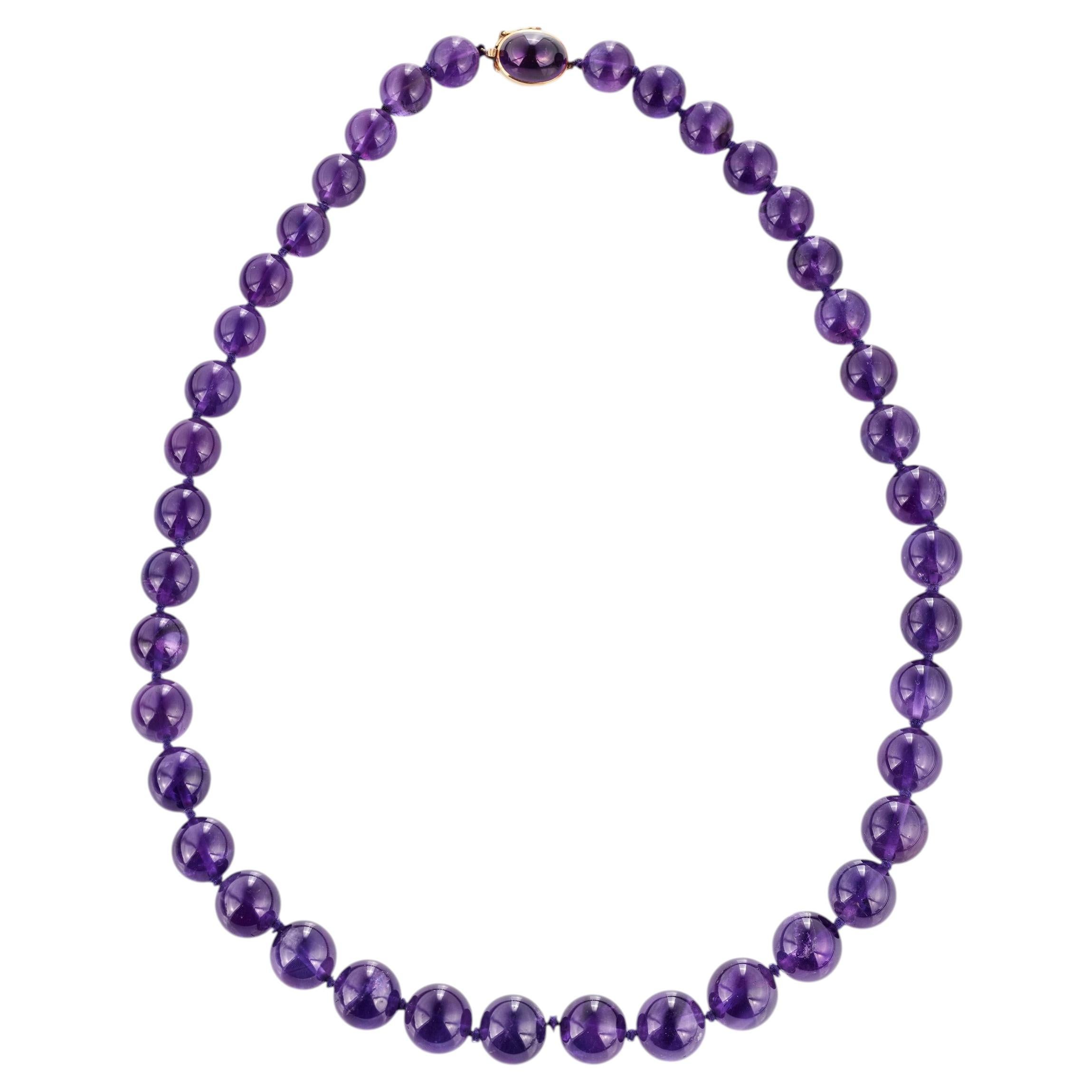 Amethyst Bead Necklace, 400.00 Carats