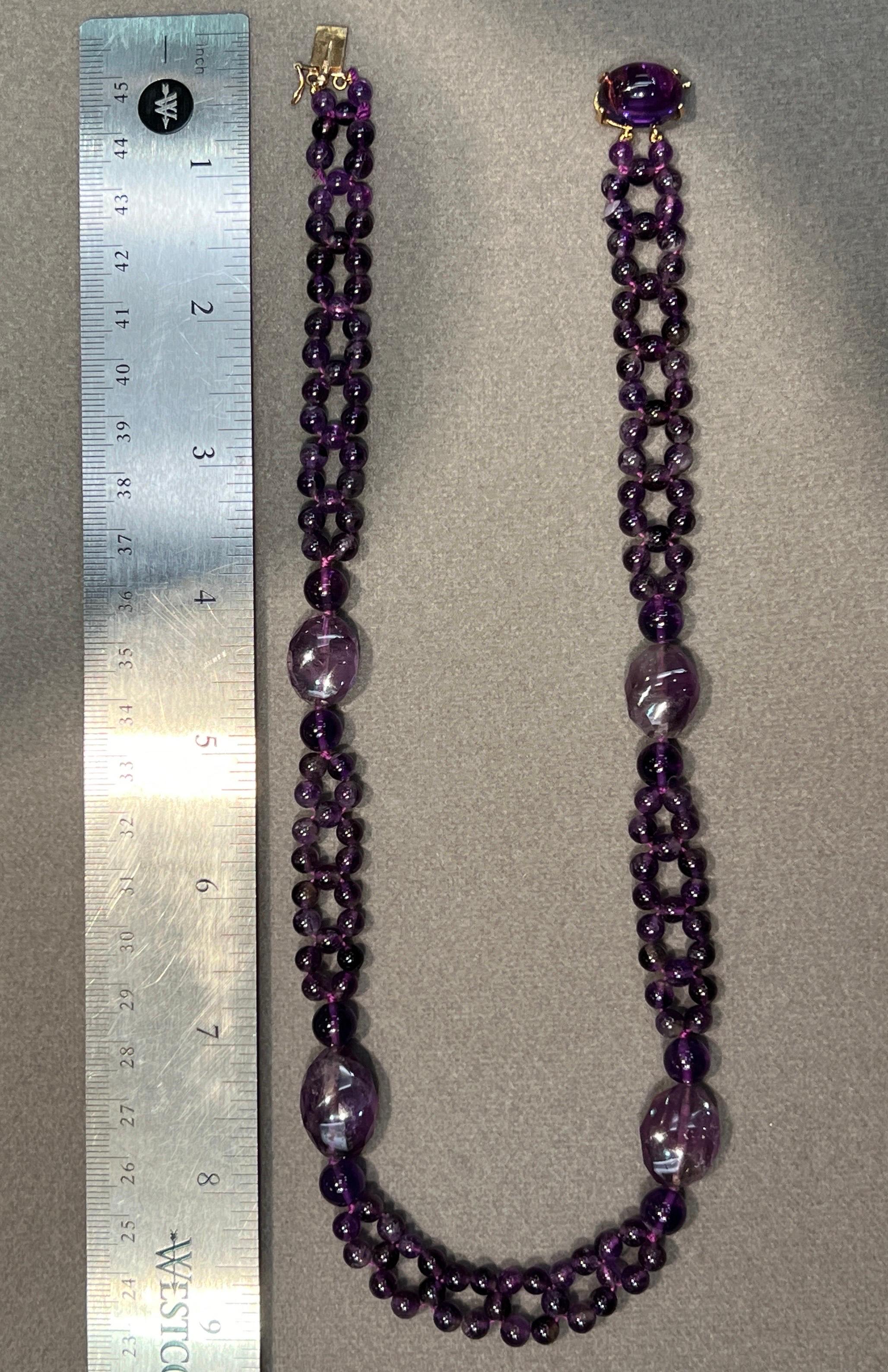 Collana di perle di ametista In condizioni ottime in vendita a New York, NY