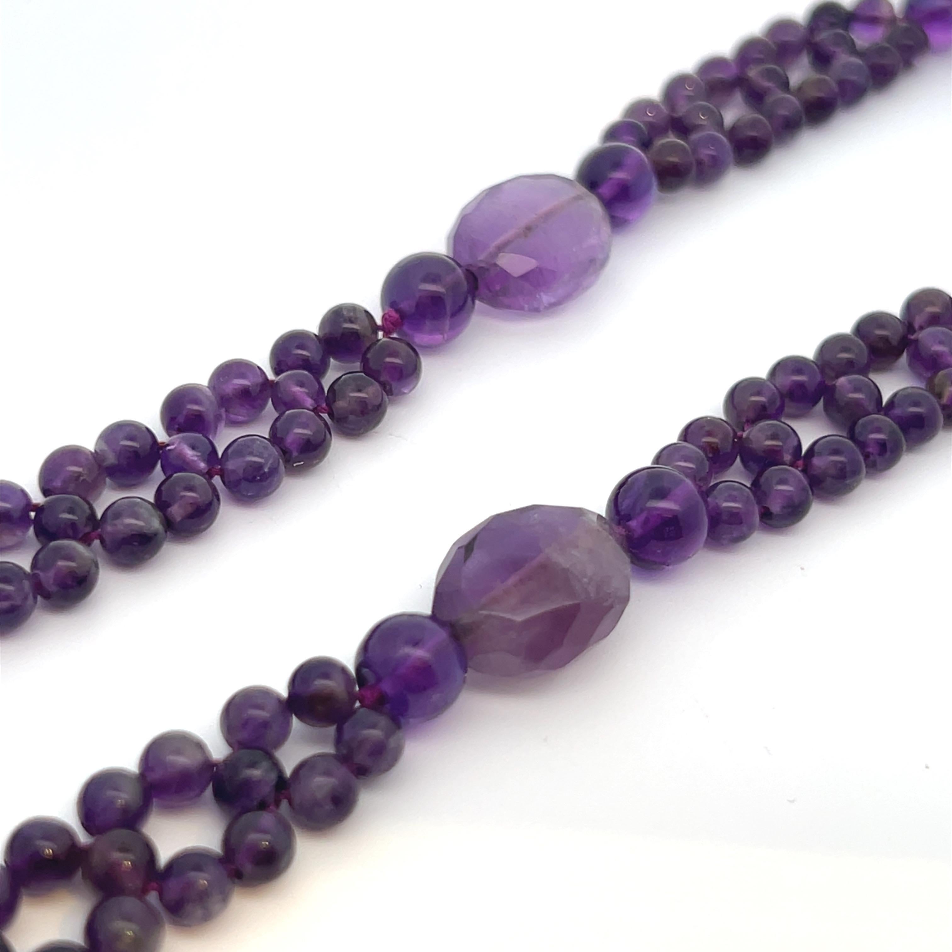 Collana di perle di ametista in vendita 1