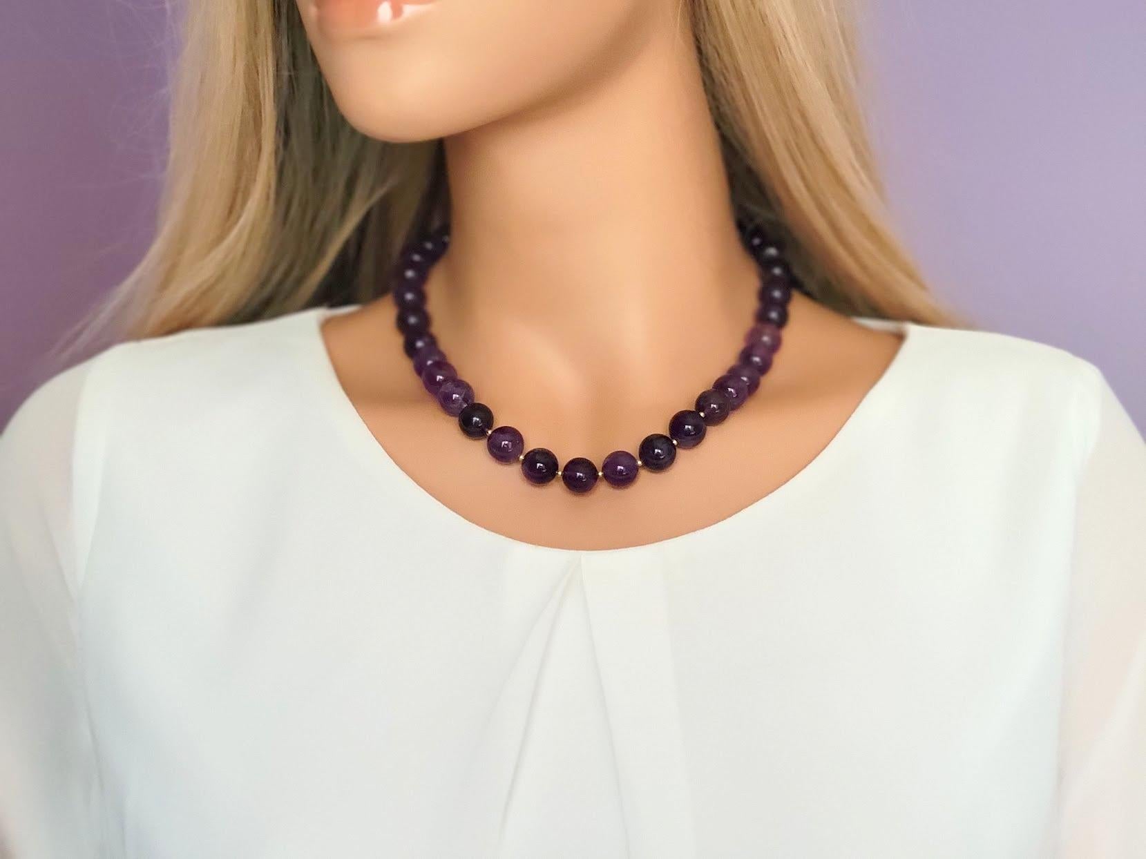 Amethyst Beaded Necklace  For Sale 1