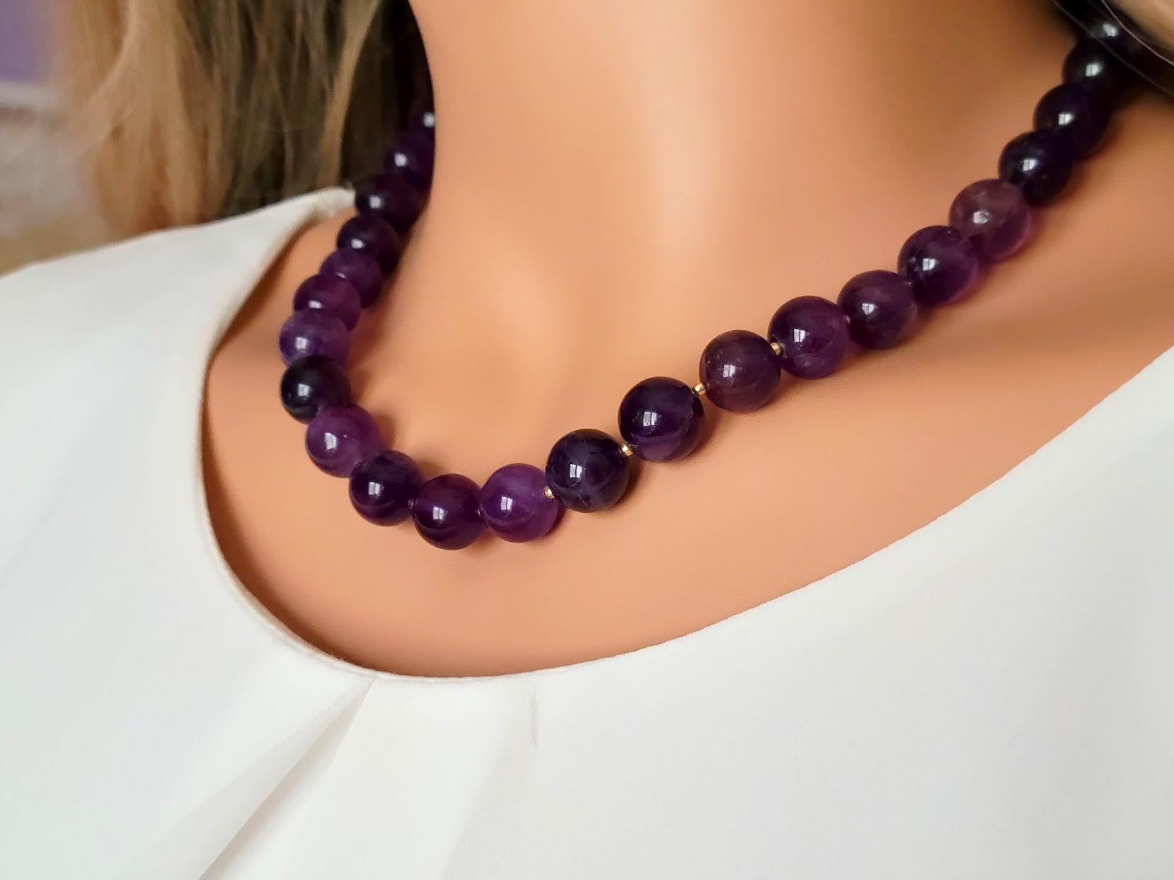 Amethyst Beaded Necklace  For Sale 2