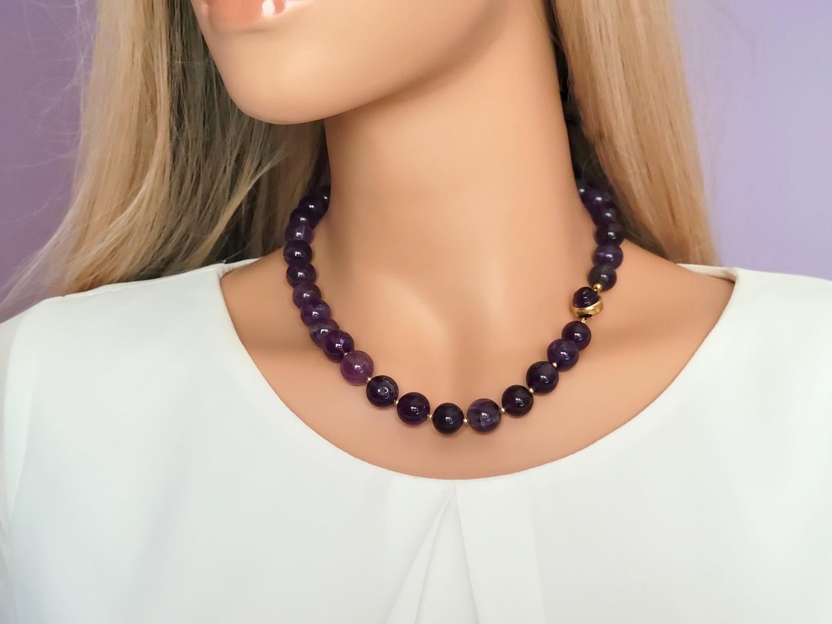 Amethyst Beaded Necklace  For Sale 3