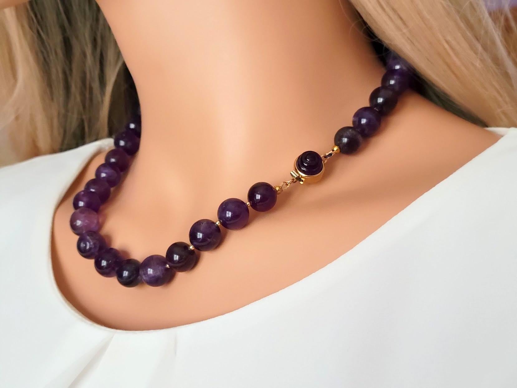 Amethyst Beaded Necklace  For Sale 4