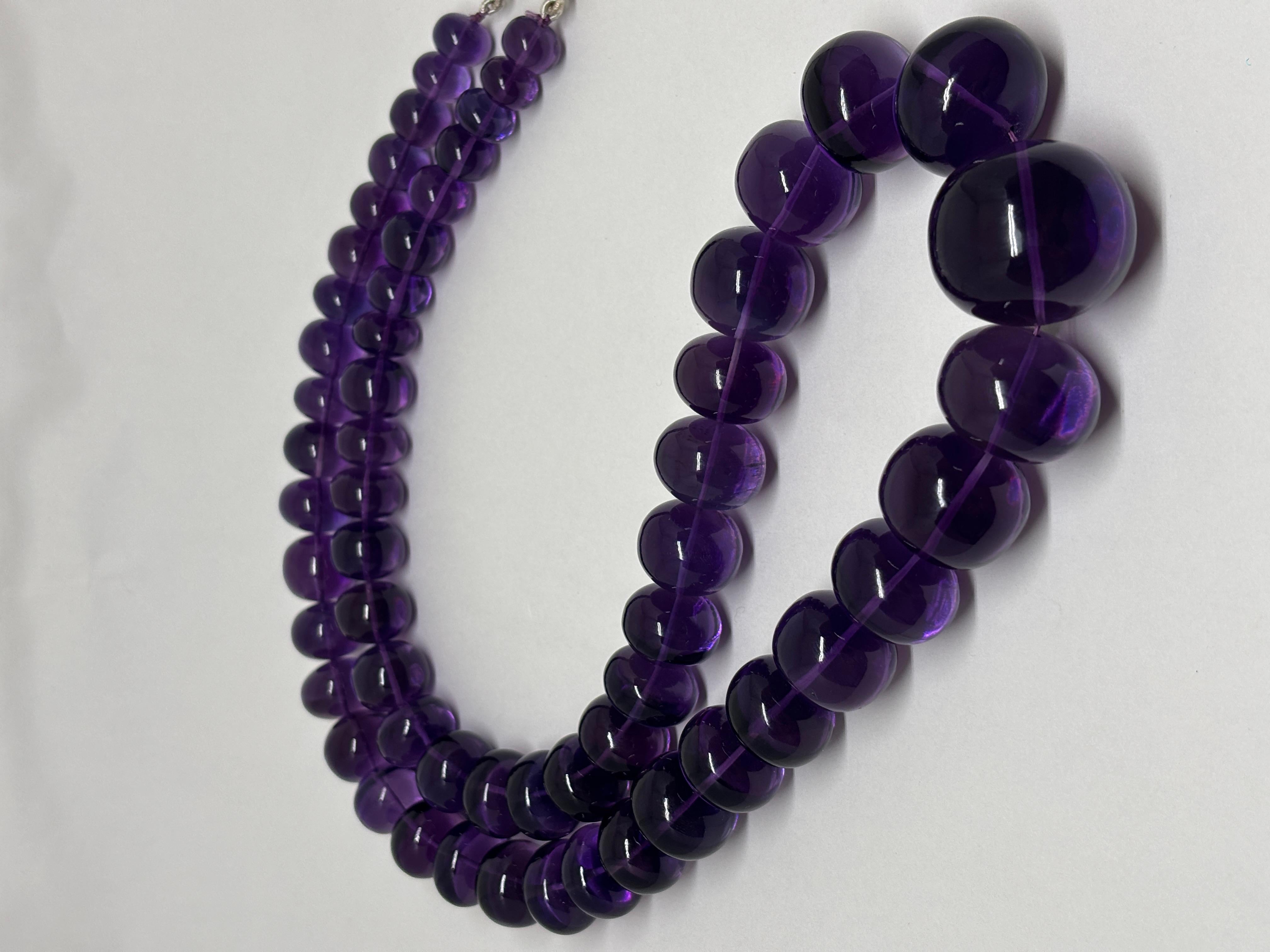 Collana con perline di ametista Cts 1722 In condizioni Nuovo in vendita a Hong Kong, HK