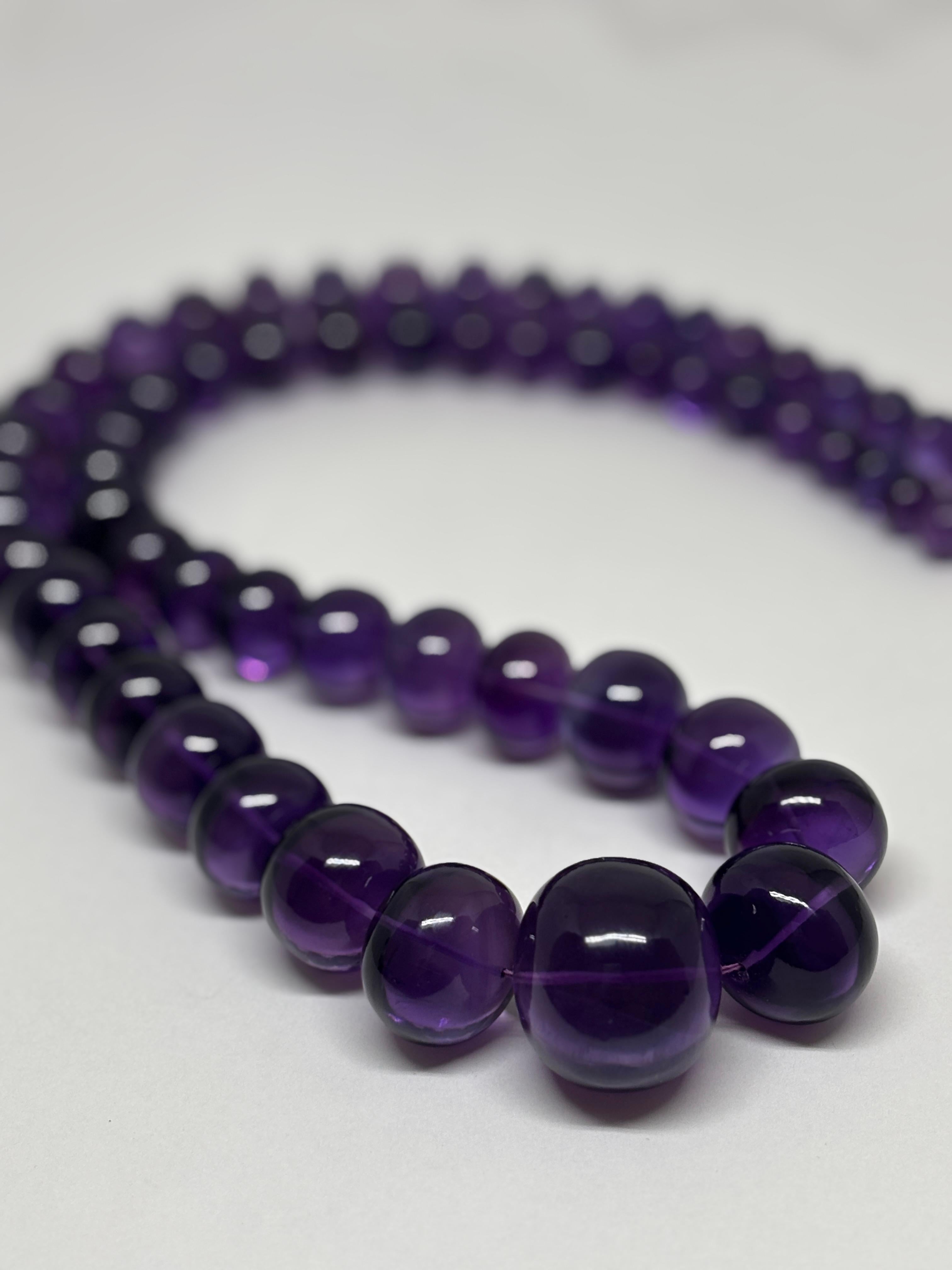 Collana con perline di ametista Cts 1722 in vendita 2