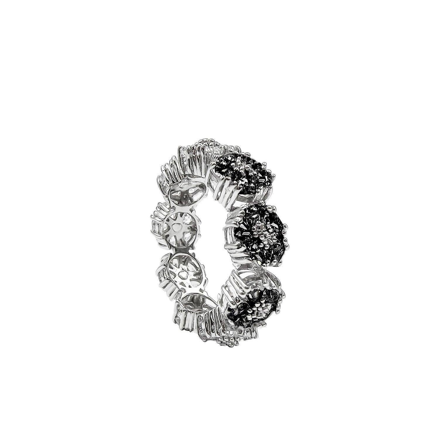 For Sale:  Amethyst Blossom Gemstone Trinity Ring 3