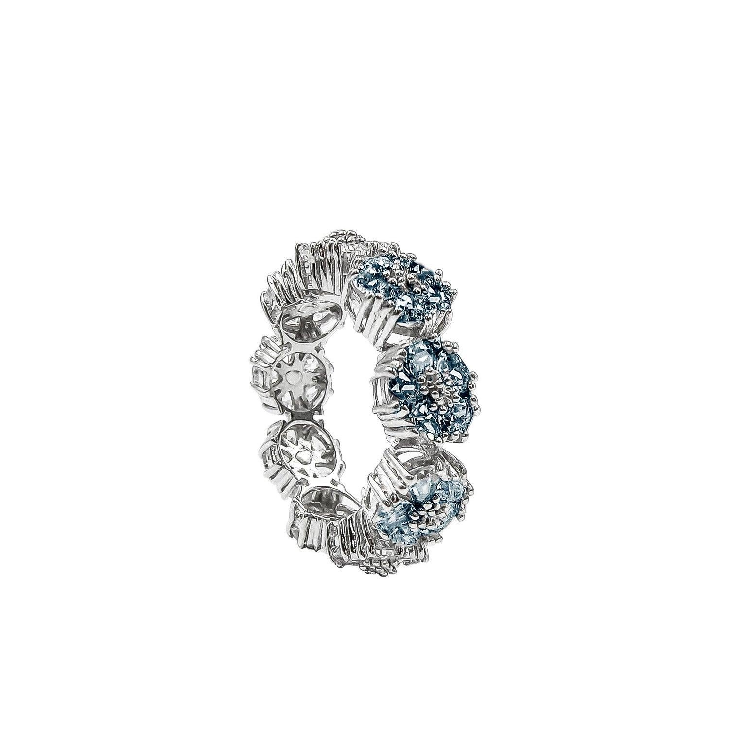 For Sale:  Amethyst Blossom Gemstone Trinity Ring 4
