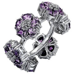 Amethyst Blossom Gemstone Wraparound Ring