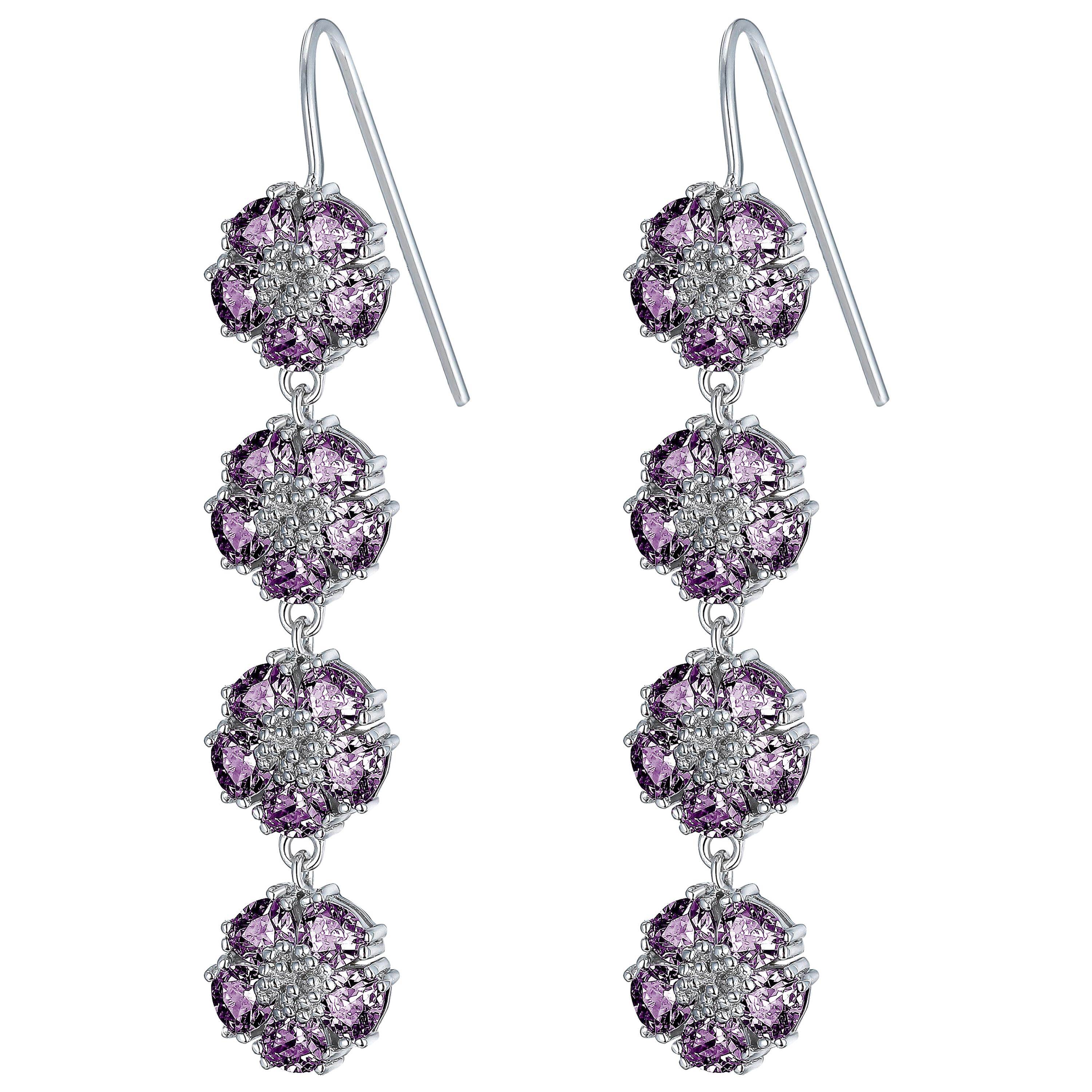 Amethyst Gold Chandelier Earrings at 1stdibs