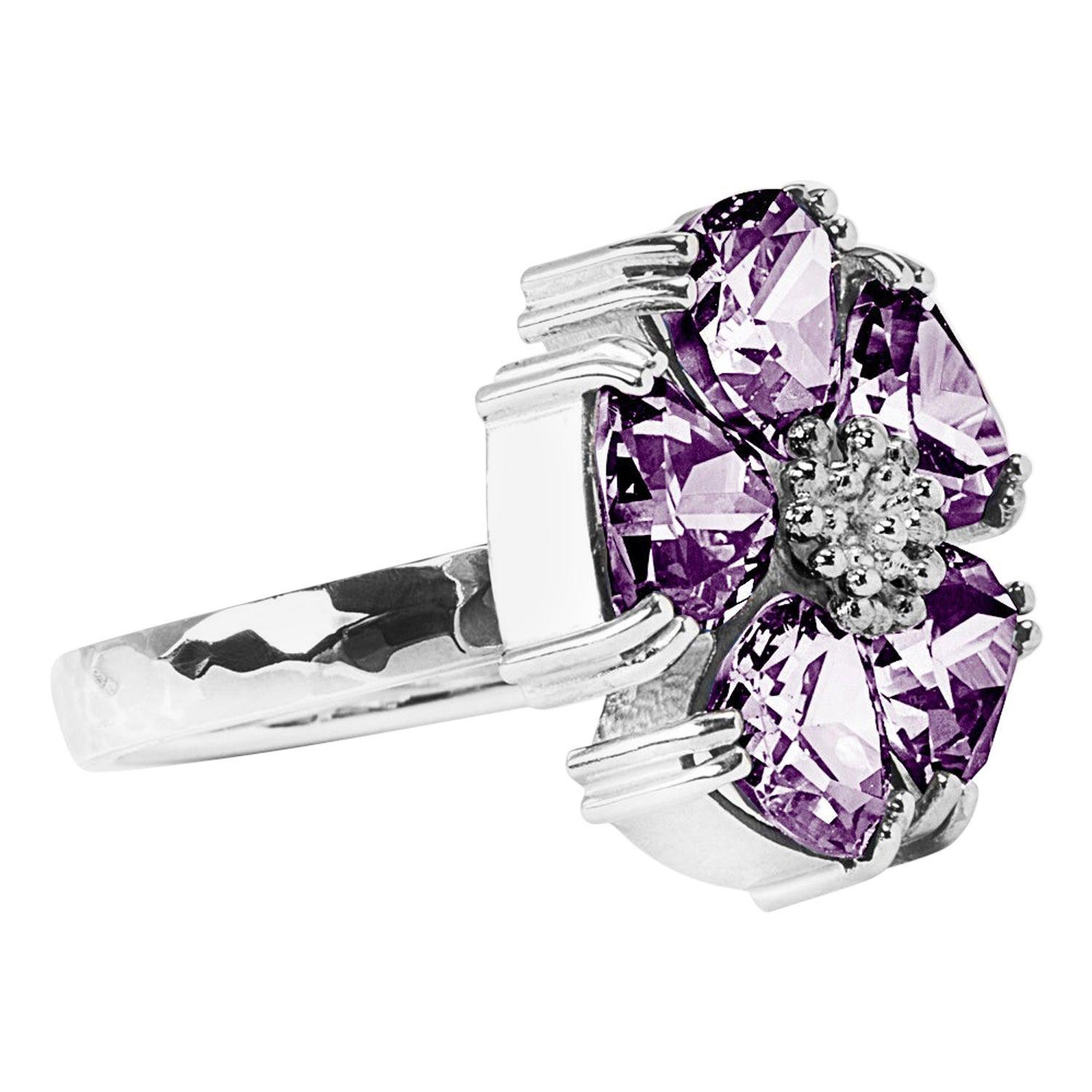 For Sale:  Amethyst Blossom Large Stone Ring