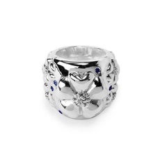 Amethyst Blossom Pave Statement Dome Ring