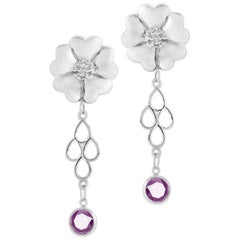 amethyst chandelier earrings Amethyst Blossom Stone Chandelier Earrings
