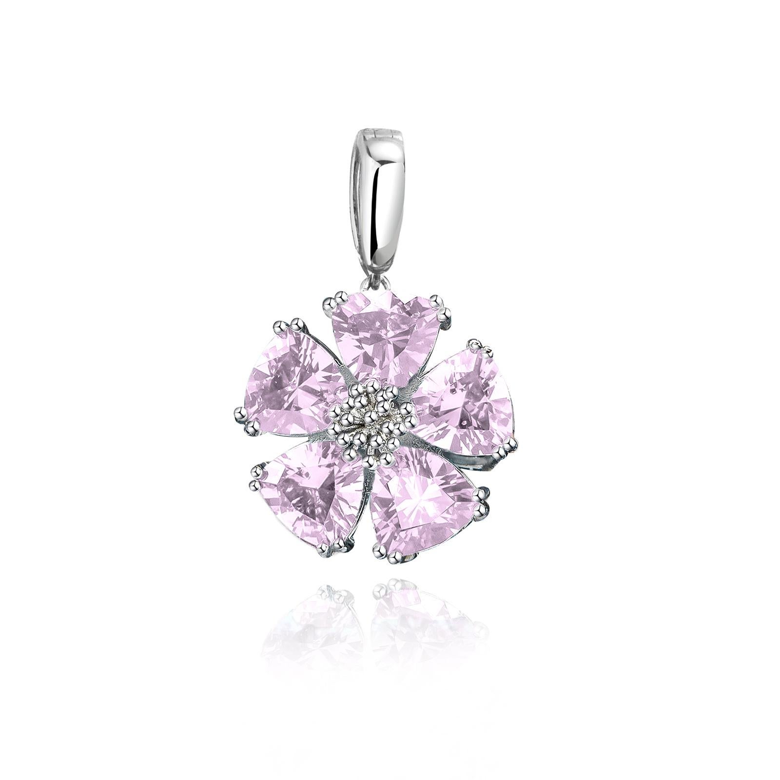 Designed in NYC

.925 Sterling Silver 5 x 7 mm Amethyst Blossom Stone Pendant. No matter the season, allow natural beauty to surround you wherever you go. Blossom stone pendant: 

Sterling silver 
High-polish finish
Light-weight 
20 mm blossom with