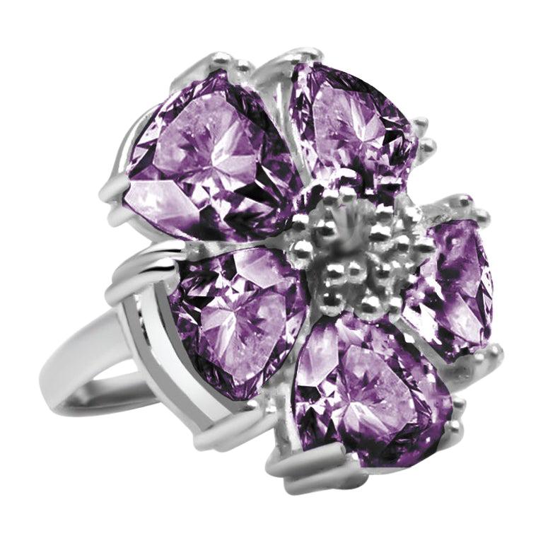 For Sale:  Amethyst Blossom Stone Ring