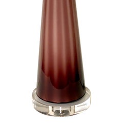 Lámpara de mesa de vidrio soplado amatista