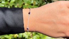 Amethyst-Armband 1.68 Karat Sterling Silber