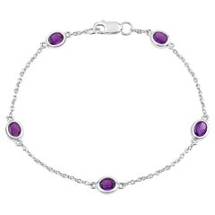 Amethyst-Armband 1.68 Karat Sterling Silber