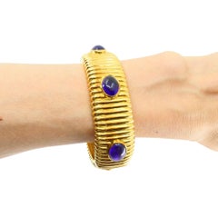 Pulsera Amatista Oro 18k Brazalete Joyería Vintage
