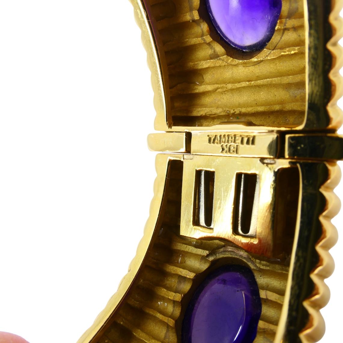 Bracciale di ametista in oro 18 carati Vintage By in vendita 1
