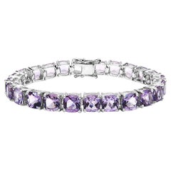 Amethyst Bracelet 28.7 Carats Sterling Silver