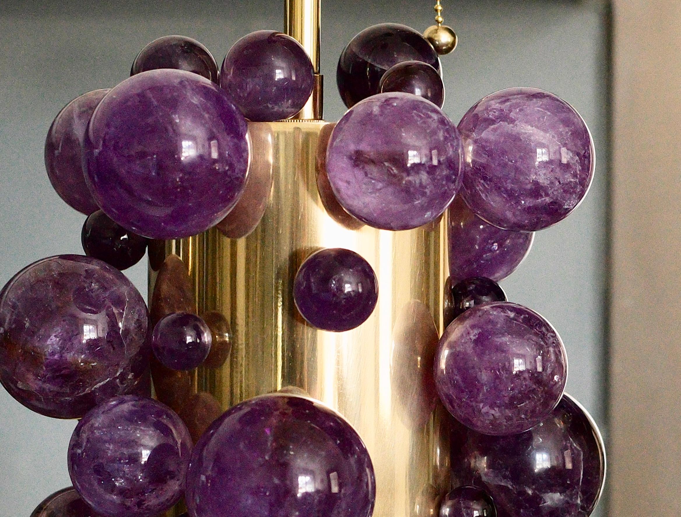Amethyst Bubble Lamps by Phoenix In Excellent Condition In New York, NY