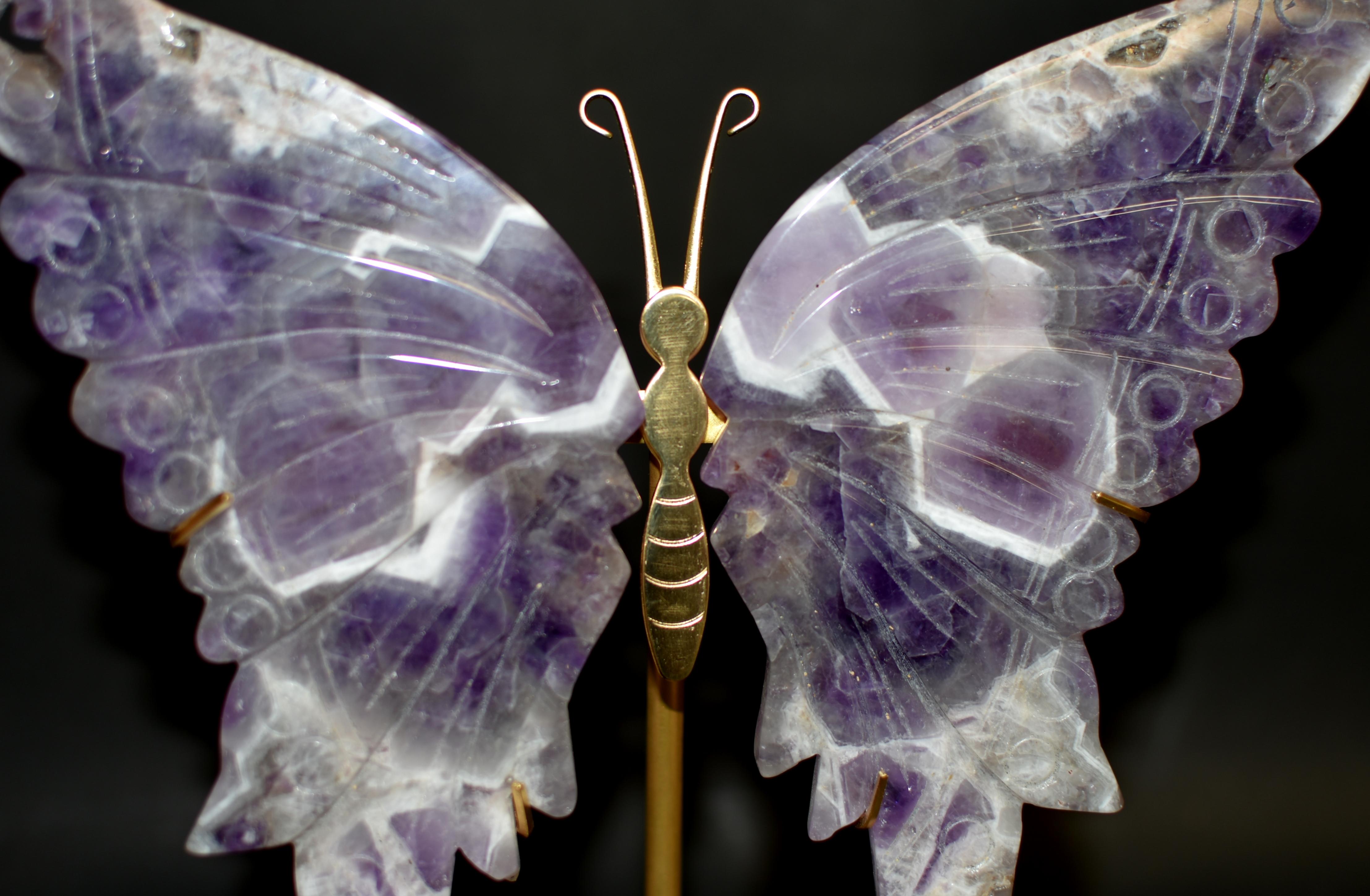 Amethyst Butterfly In Excellent Condition For Sale In Somis, CA