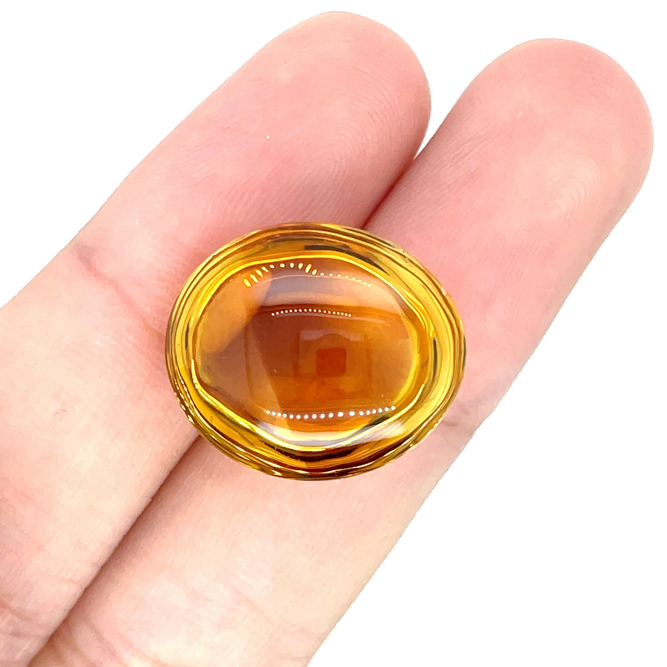 Cabochon di ametista Cts 173,18 e cabochon ovale di citrino Cts 167,82 in vendita 4